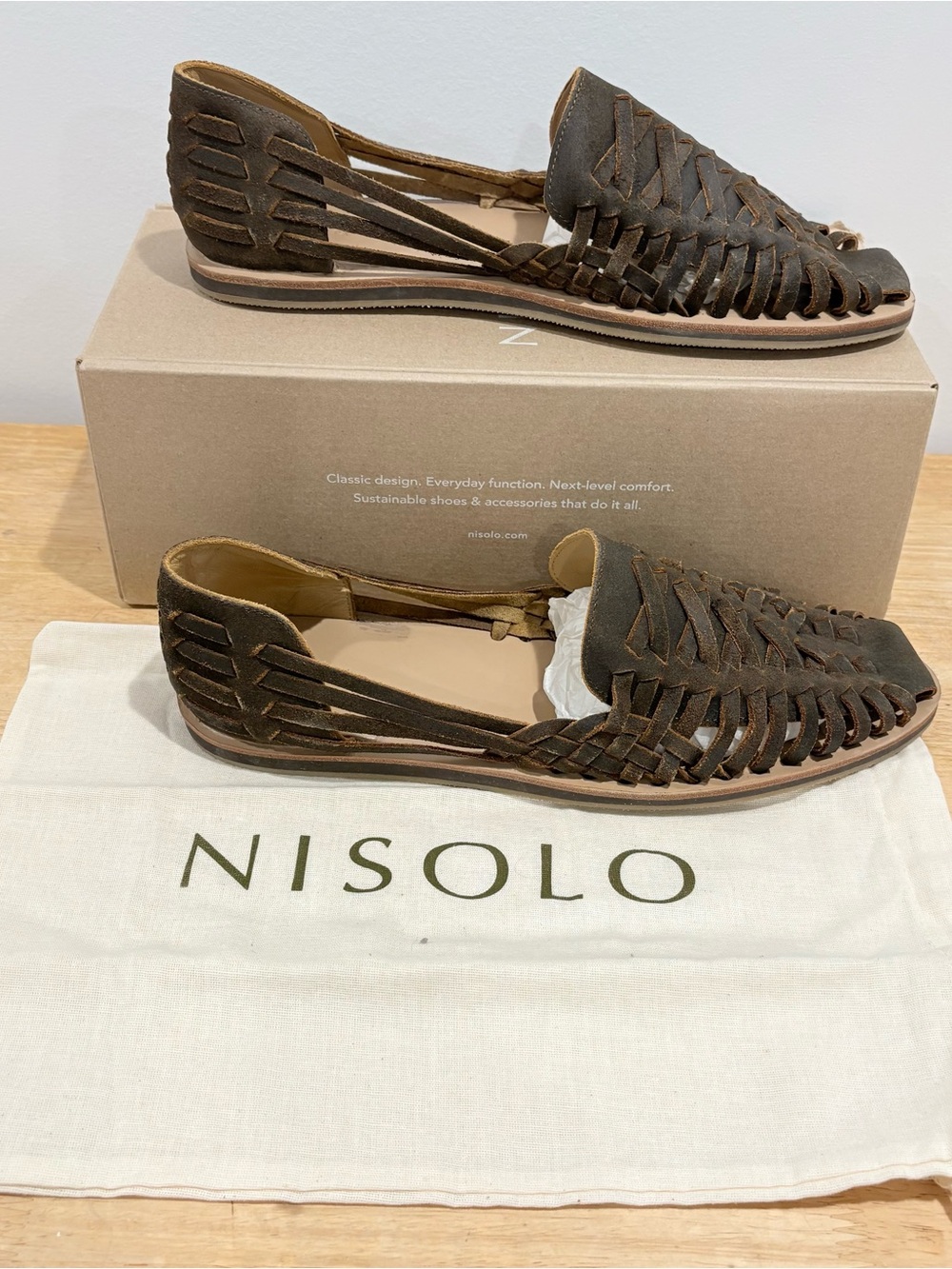 New Nisolo Men's Huarache Sandal NEW size 12
